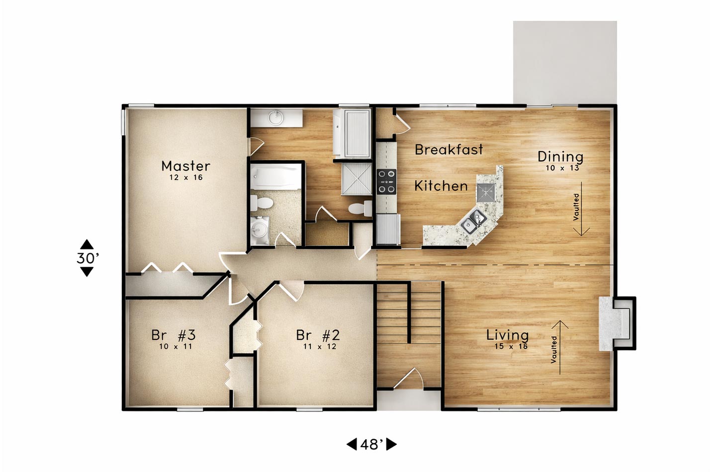 2D Floor Plan Update, rendered by Copilot