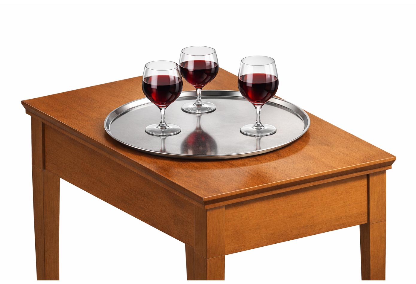 Glass on Platter, rendered by Copilot