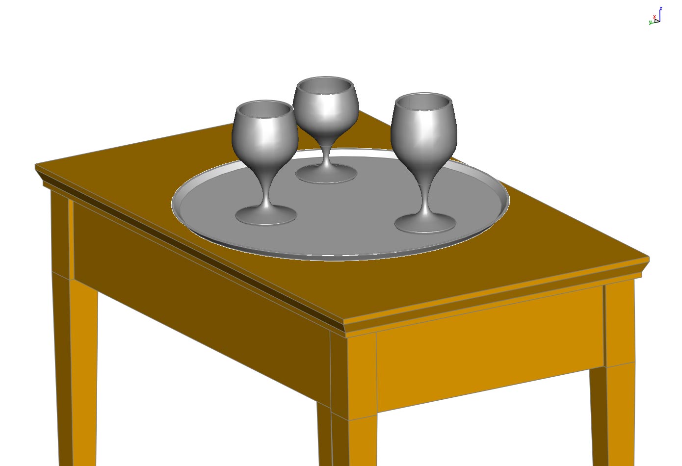 Glass on Platter, CAD drawing
