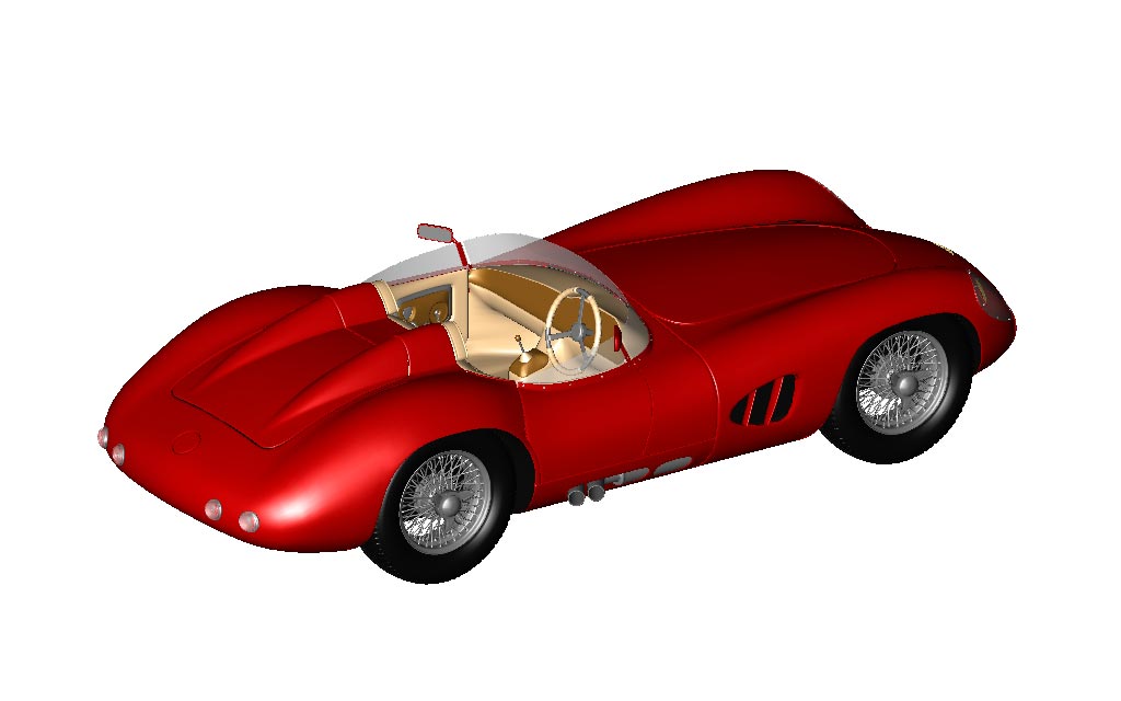 Red Car, CAD drawing