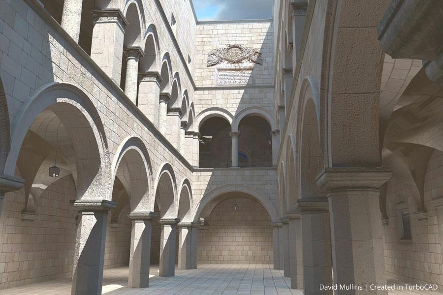 Classic roman architecture building