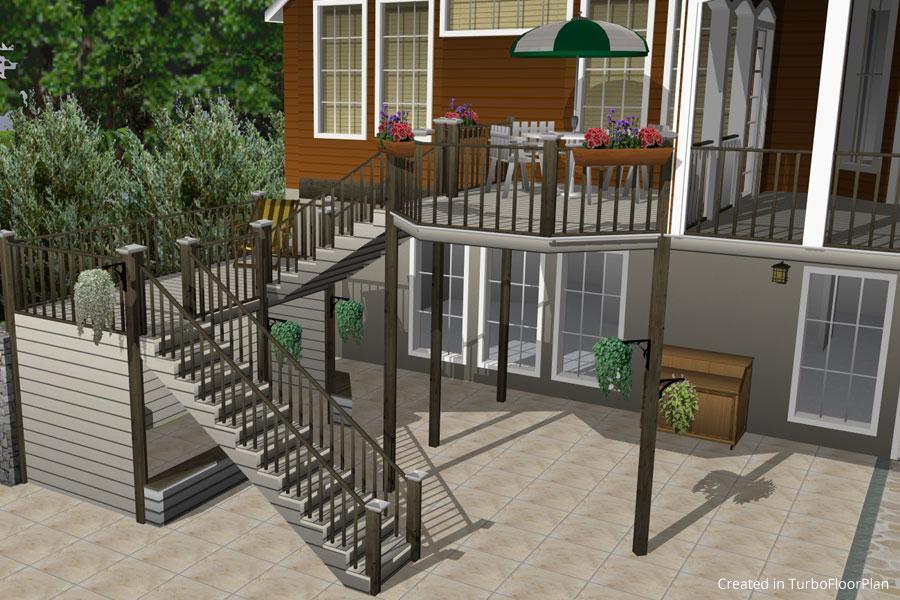 Deck patio design