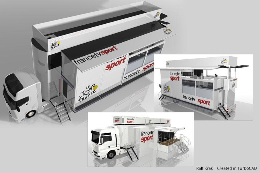 France tv sport truck conceptual design
