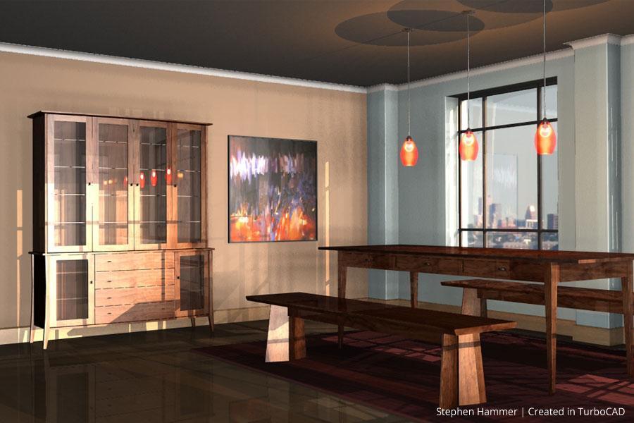Interior design woodworking furniture design