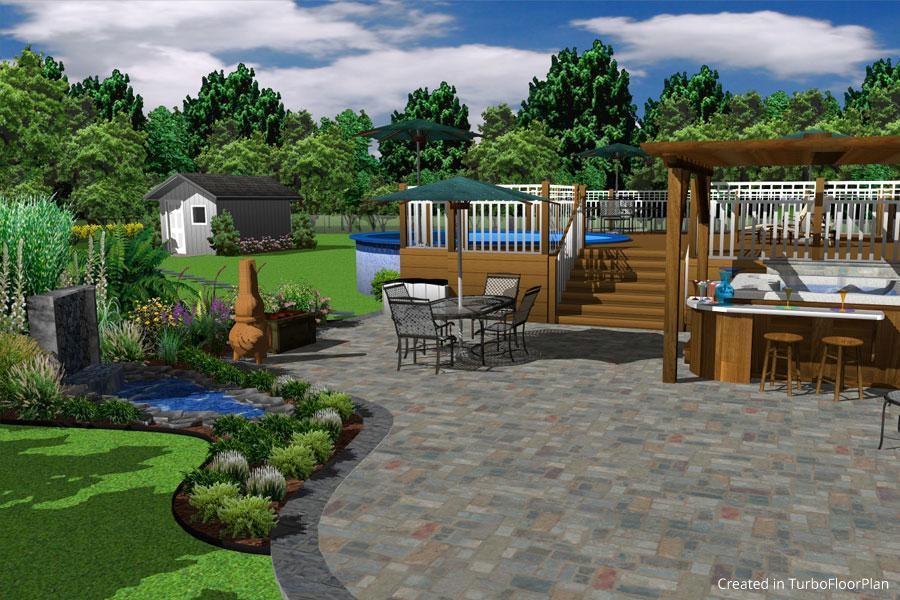 Patio landscaping design