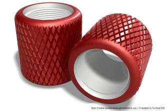 Red knurled knobs