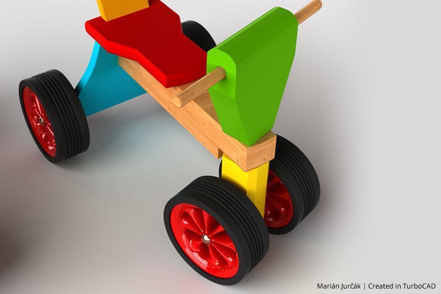 Wooden scooter toy design