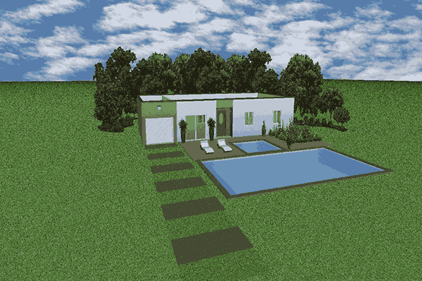 Visualizing the Design in a Mountain Valley Setting, original design